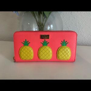 Kate Spade Continental Pineapple Leather Wallet